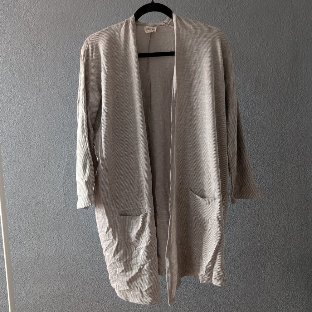 NWOT Anthropologie Donni Ribbed Stone Duster Knit Lightweight Cardigan